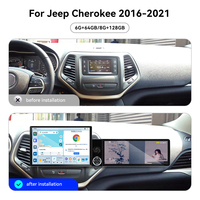 ZWNAV Pantalla de 13.1"+12.3" para Jeep Cherokee 2016-2021, Android 15, Carplay Inalámbrico, DSP, GPS, Navegador, Radio para Auto, Estéreo, 4G, WiFi, OEM