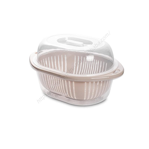 Cesta de Almacenamiento Multifuncional de Doble Capa para Lavar Verduras QL357 Personalizada al por Mayor - Product Image 3