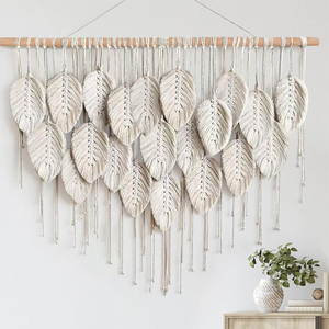 Du prix du fabricant Décor <span class=keywords><strong>scandinave</strong></span> Macramé Feuille Tenture murale Décor pour la <span class=keywords><strong>décoration</strong></span> de salon à la maison - Product Image 5