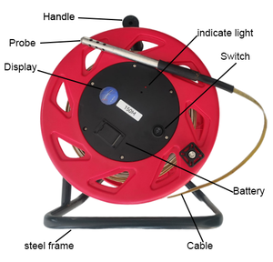 Détecteur de niveau d'eau souterraine portable de 100 m avec câble en acier à haute résistance de qualité industrielle et capteur - Product Image 4