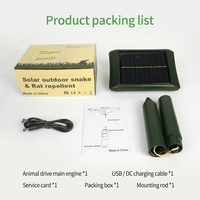 SAIJZEK OEM répulsif imperméable à énergie solaire d'extérieur, répulsif pour animaux, taupe, rongeur, serpent, souris