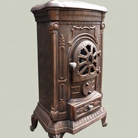 Poêle autonome en fonte européenne, à bois et charbon de bois, de style russe, avec une puissance de 9 kW, pour le chauffage intérieur de la cuisine et du salon