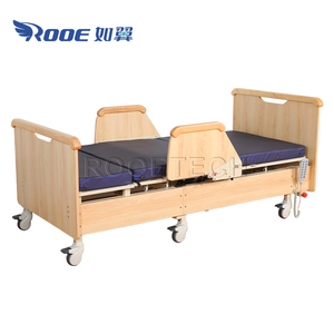 Riabilitazione ospedaliera vecchio paziente in legno rotante elettrico letto di cura con il prezzo poco costoso - Product Image 5