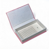 Boîte d'emballage pour faux cils avec couvercle magnétique personnalisé, insert en carton, portable, compacte, élégante