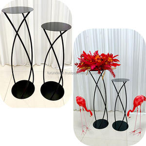 Furun personnalisé Simple fer fleur support ballon support nouveauté pour enfant fête d'anniversaire mariage fête événement fournitures noir - Product Image 4