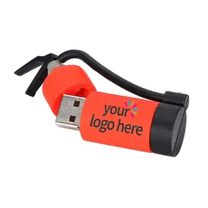 Extintor de incêndios criativo usb, pen drive 8gb 16gb, desenhos animados, pendrive 32gb, personalizado, usb, presente