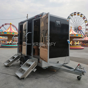 Remolque Sanitario Portátil Multiusos de 2 Cabinas para Obras de Construcción, Eventos y Camping - Product Image 6