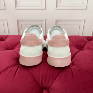 เทรนด์แฟชั่นรองเท้าผ้าใบสีชมพูพิมพ์ลายสำหรับผู้ชายและผู้หญิงปี 2026 รุ่นใหม่  วัสดุทอแบบแบน  ใส่ได้ทุกวัน  สไตล์ลำลอง  ยี่ห้อ Gabbna - Product Image 6