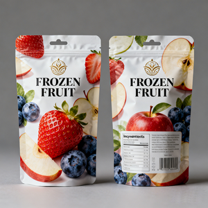 Bolsas con Cierre Hermético y Base Plana, Laminadas, con Logotipo Personalizado, para Envasado de Alimentos Secos y Frescos, Bolsas para <span class=keywords><strong>Frutas</strong></span> <span class=keywords><strong>Congeladas</strong></span> - Product Image 3
