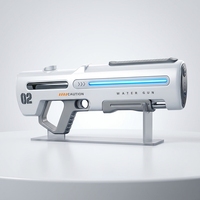 Pistolet à eau électrique à impulsions rapides, jouet en plastique, aspiration automatique de l'eau, jet puissant, pulvérisation haute pression, adultes unisexe