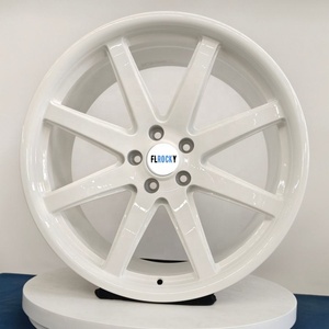 Jantes forgées Flrocky 22 pouces blanc mat style classique pour Porsche Cayenne E3 (9Y) Turbo GTS 2018-2023 sur mesure, neuves, PCD 5x114.3 - Product Image 1