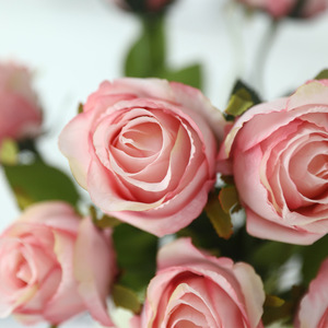 New Porsche <b>Rose</b> Artificial Flower Bouquet Silk <b>Rose</b> High Simulation Home Decor Wedding Props - Product Image 4