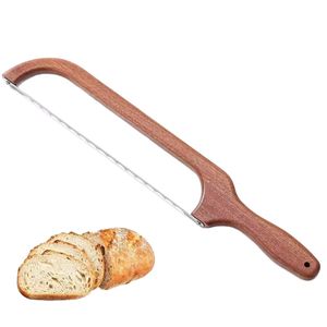 Cuchillo para pan de madera maciza, hoja dentada de acero inoxidable de 12 pulgadas para hornear y cortar baguettes en la cocina - Product Image 1
