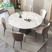 Ensemble de salle à manger de haute qualité Wayon, grande table ronde avec plateau tournant pour utilisation dans les hôtels de luxe