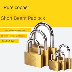 Candado Doméstico Tipo G de Latón Cromado <span class=keywords><strong>con</strong></span> Bloqueo de Rodamiento de Bolas, Resistente al Agua IP66 para Puerta de Armario, 20-60 mm - Product Image 1