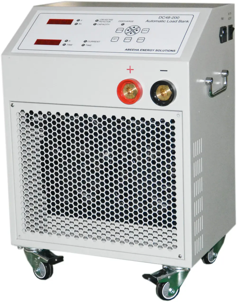 Disesuaikan resistif DC 48V 200A load bank baterai Discharger Tester peralatan dengan roda