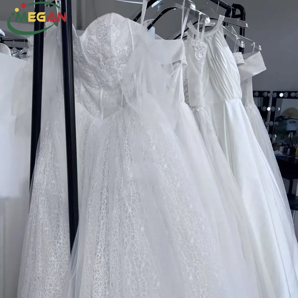 Megan Trung Quốc bán buôn sử dụng Bridal gowns quần áo kiện strapless sử dụng Wedding Dresses