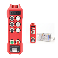 Télécommande sans fil pour grue SF-6SS(UK) 6 directions, vitesse unique, boîtier rouge, étanche IP67, anti-parasitage avec verrouillage, 36V-440V