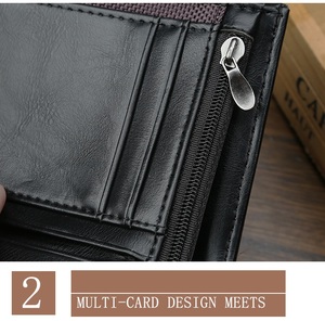 Portefeuille homme Baellerry, nouveau style, 3 couleurs en stock, en cuir PU, section courte, double fermeture éclair, fin, <span class=keywords><strong>porte</strong></span>-cartes, <span class=keywords><strong>porte</strong></span>-<span class=keywords><strong>monnaie</strong></span> - Product Image 4