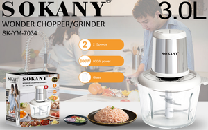 Marca Premium 7034 3L 6l 10l 12l Máquina eléctrica <span class=keywords><strong>de</strong></span> acero inoxidable <span class=keywords><strong>sokany</strong></span> Golpeadora Procesador <span class=keywords><strong>de</strong></span> alimentos <span class=keywords><strong>Picadora</strong></span> <span class=keywords><strong>de</strong></span> <span class=keywords><strong>carne</strong></span> - Product Image 4