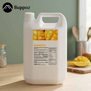Mango Syrup <b>Boba</b> Tea 5kg Bottle Halal Vegetarian - Product Image 2