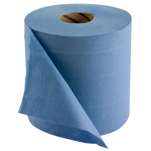 <span class=keywords><strong>Papier</strong></span> essuie-mains industriel bleu en pulpe recyclée pour salle de bain, pour sécher les mains - Product Image 2