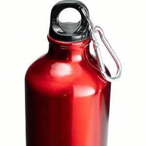 Branded Reusable Lightweight 500ml BPA-Free Aluminum Sporty Travel Camping Water Bottle with <b>Twist</b> Cap and Buckle - Product Image 4