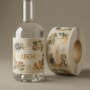 Etiquetas de Vino Personalizadas de Lujo con Estampado en Dorado, Diseño Privado, Papel Texturizado, Etiquetas para Botellas de Ginebra, <span class=keywords><strong>Whisky</strong></span>, Brandy y Licores - Product Image 1