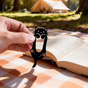 <span class=keywords><strong>Segnalibro</strong></span> in Stile Cartone Animato a Tema Gatto in Acrilico Riutilizzabile, Supporto per Libri, Scheda per Annotazioni, per Attività Promozionali - Product Image 1