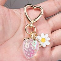 Porte-clés Mignon Fraise Lapin Marguerite Accessoires de Portefeuille Personnalisables avec Logo pour Filles et Femmes – Fabrication Directe Usine