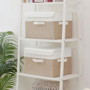 Collapsible Storage Organiser <b>Bins</b> Fabric Rectangle <b>Large</b> Storage Baskets with Handle - Product Image 6