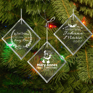 NOUVEAU K9 Crystal Blank Diamond Cut Ornements suspendus en verre pour la gravure - Product Image 2