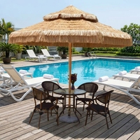 Sombrilla Cantilever Ligera de Fábrica con Base de Piedra Plegable, Grande, para Exteriores, Piscina, Patio, Jardín, Parque y Pabellón
