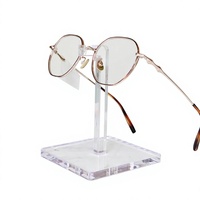 Support de présentation vertical transparent en acrylique pour lunettes de vue et de soleil (paire simple) pour comptoir de magasin d'optique