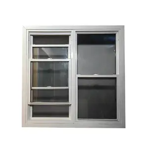 back office upvc alloy double glazed white villa windows pull up window