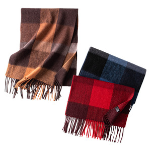<b>Top</b> Quality Elegant Commute Checkered Woolen Scarf with Soft <b>Fringes</b> - Product Image 5