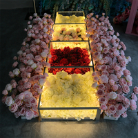 LFB1509-7 Infinite Luckygoods 3D LED Tanzboden Magnetisch 60x60 LED Tanzflächen-Panel mit Blumen für Hochzeit Disco Bühnendekoration