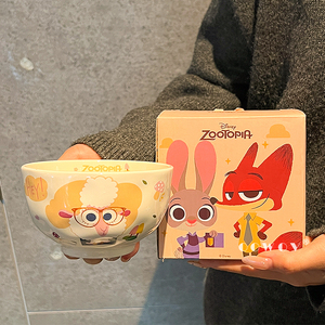 Vaisselle <span class=keywords><strong>Disney</strong></span> Cartoon Zootopia 400ml, bols en céramique mignons, accessoires de cuisine pour enfants et usage domestique et cadeaux - Product Image 3