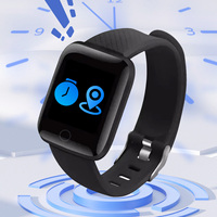 Montre connectée sportive unisexe D13 Android - Montre numérique connectée avec écran LCD carré 240x240, étanche IP67, réveil, boîtier en plastique