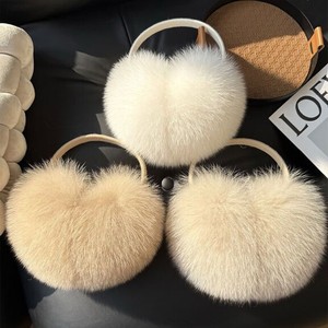 Orejeras de Piel de Zorro 100% Natural, de Lujo, Ajustables, Resistentes al Viento, Protección Contra el Frío para Exteriores, Calentadores de Orejas para Niñas, Uso Diario en Invierno - Product Image 1
