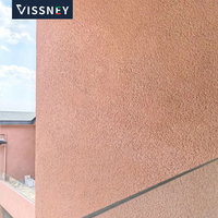 Peinture murale professionnelle Gamazine à texture granulée, revêtement extérieur anti-humidité pour façades de bâtiments et villas, application au pinceau liquide