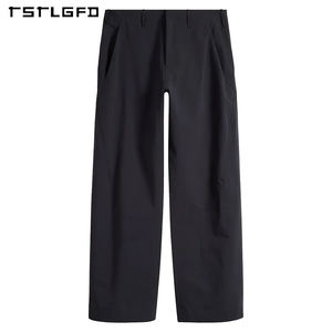 <span class=keywords><strong>Pantaloni</strong></span> da Lavoro Larghi e Plissettati <span class=keywords><strong>con</strong></span> <span class=keywords><strong>Tasche</strong></span>, Sostenibili e Traspiranti, Logo Personalizzato, <span class=keywords><strong>Pantaloni</strong></span> Eleganti a Vita Alta - Product Image 4