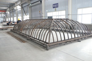 ชุดเรือนกระจกสำหรับสวนประกอบง่ายพร้อมโครงเหล็กชุบสังกะสีสีเขียว - Product Image 2