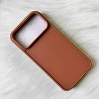 Coque de téléphone magnétique DIY Shenjia pour 17 Pro Max et pour 16/15 Pro, design deux-en-un, matériau TPU orange et verre