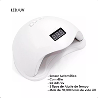 Nouvel Arrivage Lampe à Ongles UV LED Haute Performance 48W Sun 5 Avec 4 Minuteurs, Séchoir à Vernis Gel Professionnel pour Passionnées de Manucure