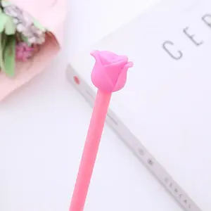 2023 RTS New silicone creative lovely rose cartoon flowers stationery office school supplies gel pen sweet and lovely