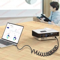 Câble USB-C 2.1 blindé 8K60Hz 4K120Hz avec connecteurs coudés gauche/droite pour PC, téléphone, tablette, appareil photo, moniteur, TV