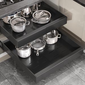 Kitchen Cabinet Organization Expandable Slide Out Drawers Organizer <b>Under</b> Sink Organizer Pull Out Cabinet Organizer - Product Image 1