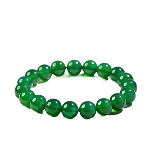 Taos สร้อยข้อมือโมราสีเขียวธรรมชาติแบบน้ำแข็ง, ลูกปัดอธิษฐานพระพุทธคุณย่า, หินโมรา, สายวงเดียว - Product Image 1