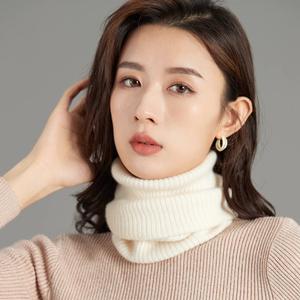 Écharpe cache-cou en tricot côtelé uni <span class=keywords><strong>noir</strong></span> gris marron doux et chaud pour hommes femmes dames en cachemire 100% laine mérinos - Product Image 5